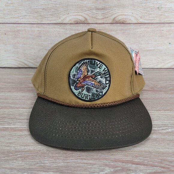 NEW Burlebo Snapback Hat Men's Rope Waxed Canvas Patch Fishing Hat Adjustable - Picture 2 of 7